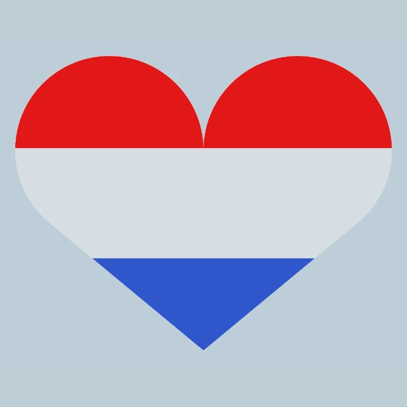 Luxemburger Flagge in Herzform