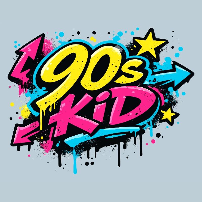 90s Kid Graffiti Burst