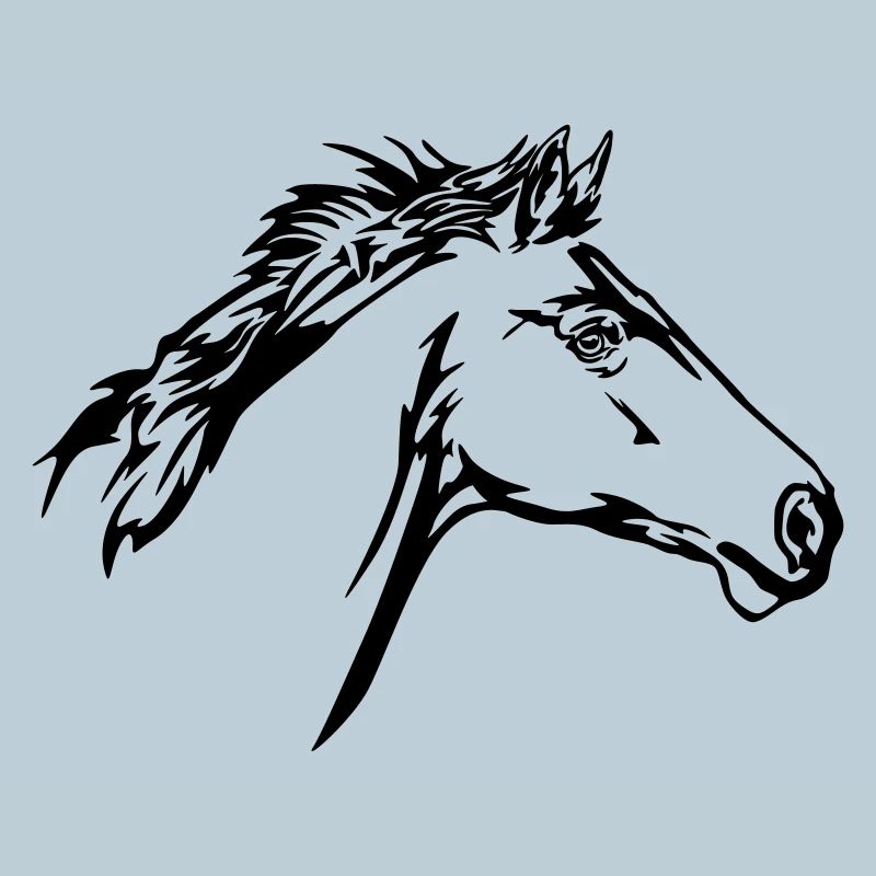 Tête de cheval en course