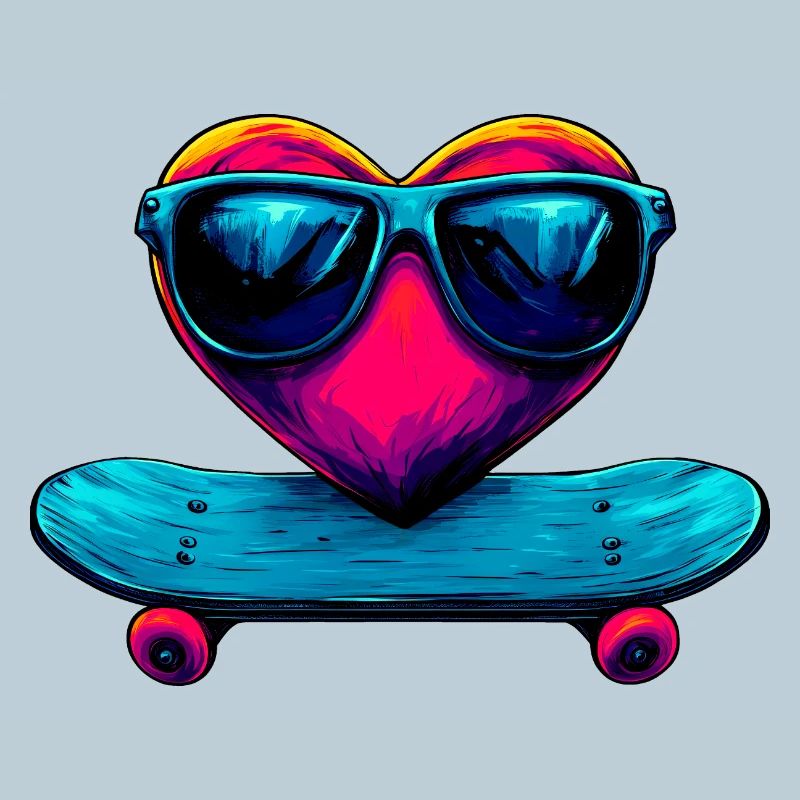 Skateboarder Herz
