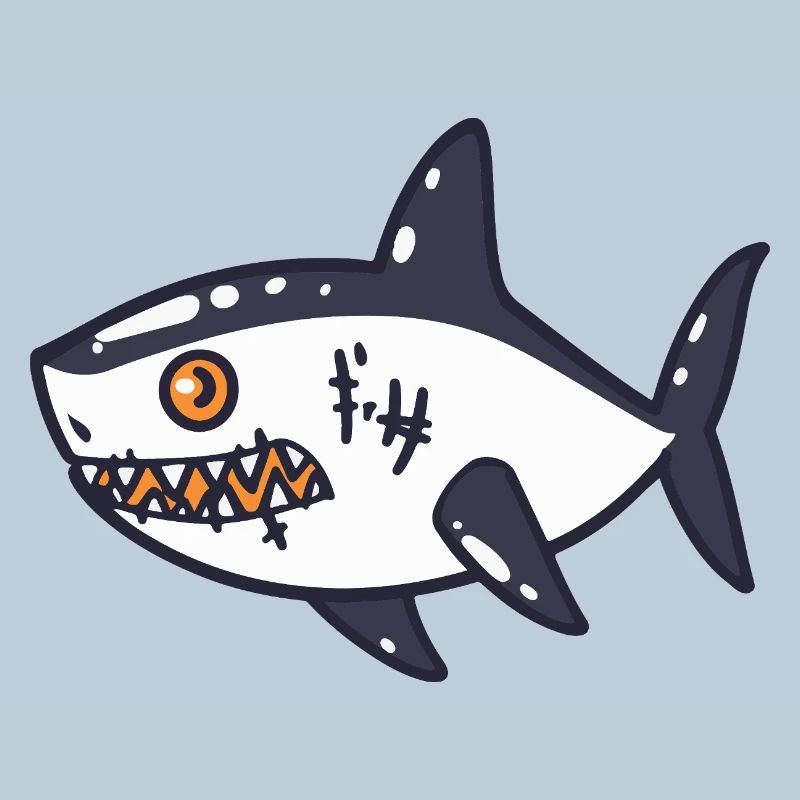 Shark Halloween Comic Funny