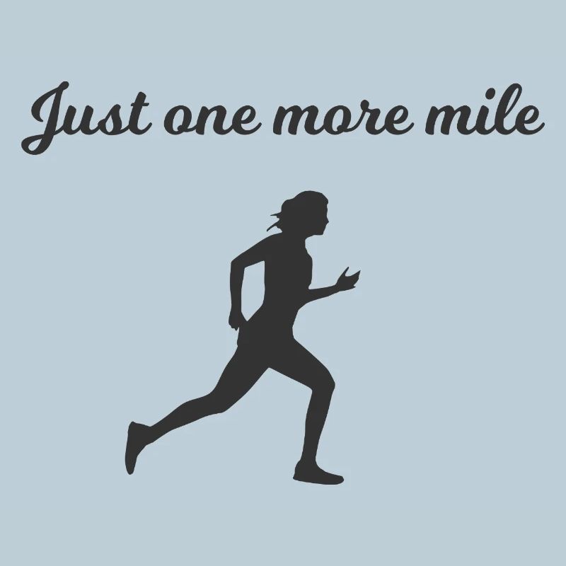 Just a Mile Left – Running Silhouette