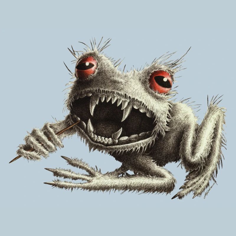 Werfrosch - Frosch mit Zahnstocher