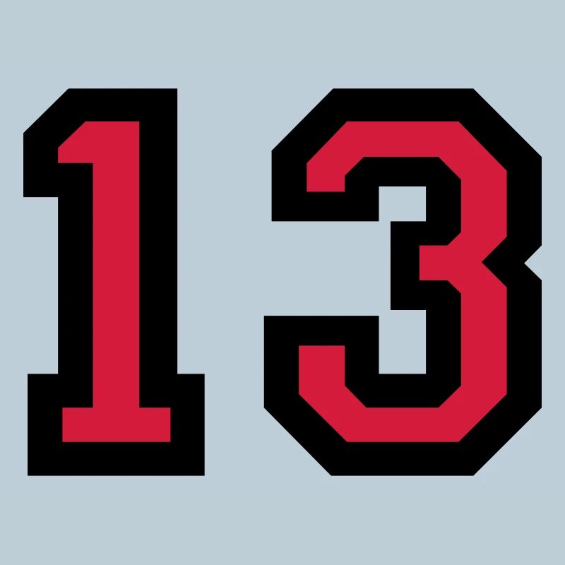 The number 13 - number thirteen