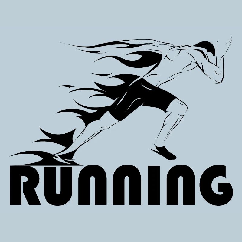 Running Runner Symbol Fire Sprinter Athlète d’athlétisme