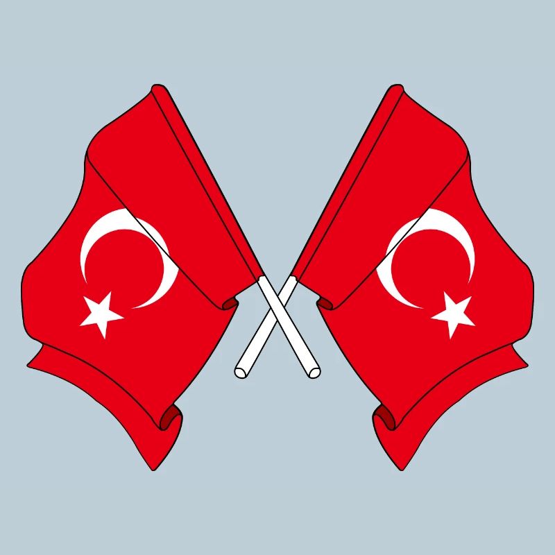 Two flags Turkey