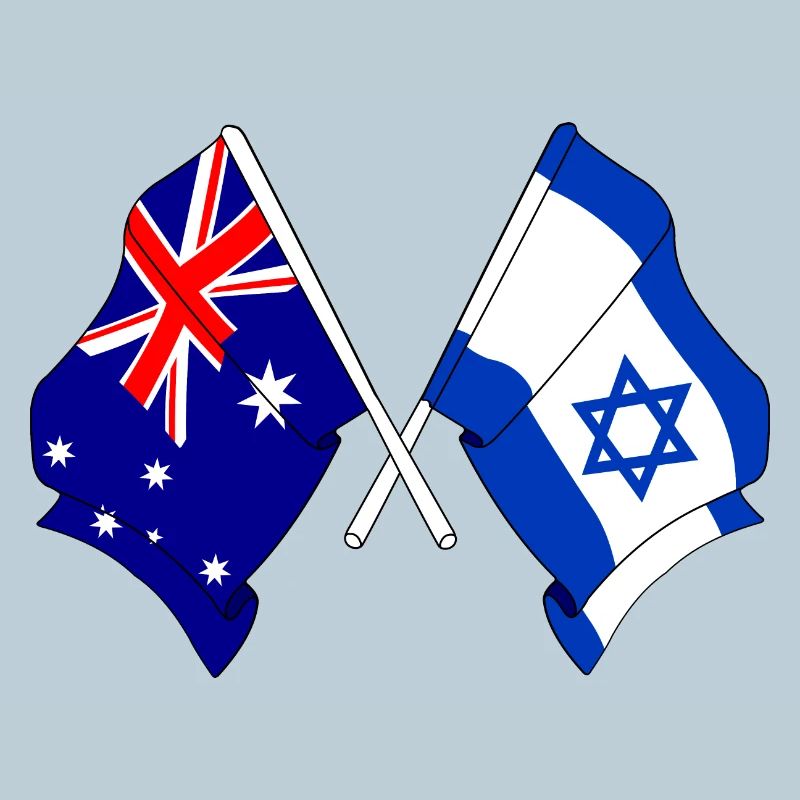 Drapeau de l’Australie et drapeau d’Israël