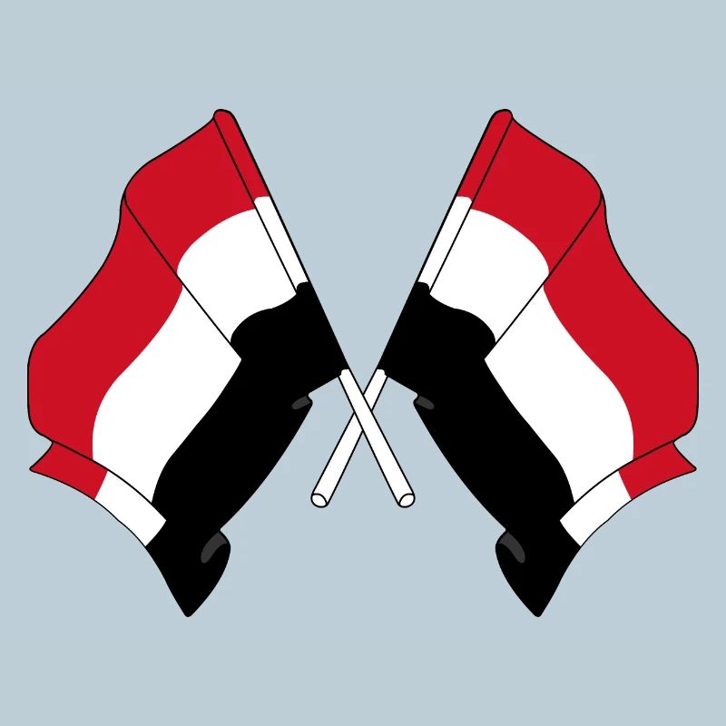 Two flags crossed from Yemen