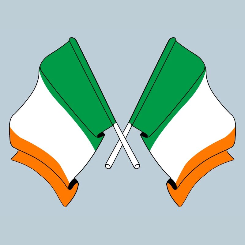 Deux drapeaux croisés de l’Irlande