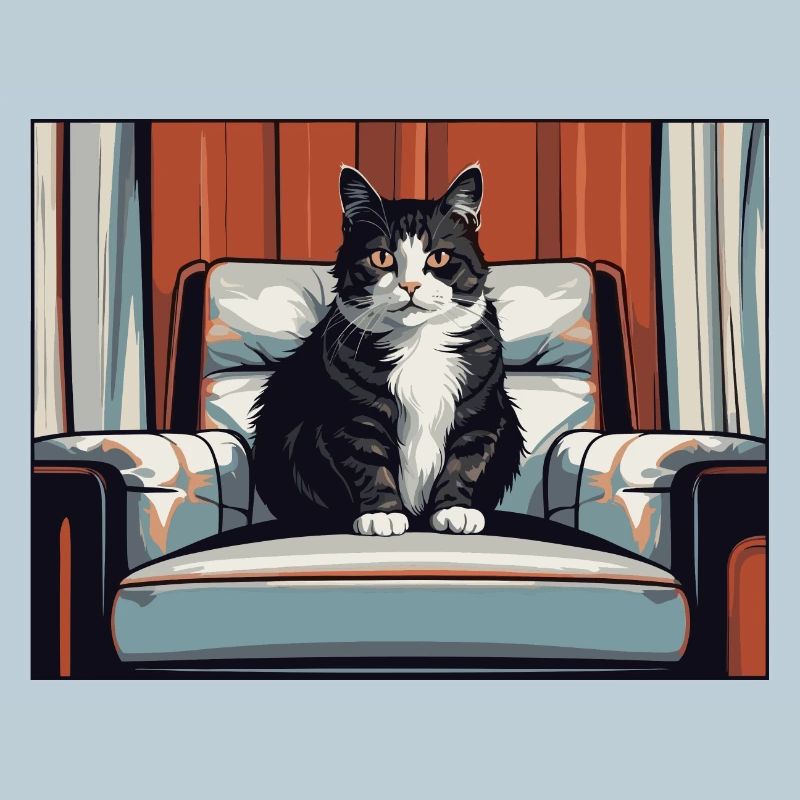 Chat sur fauteuil