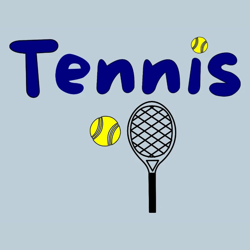 Conception de tennis avec balle et raquette