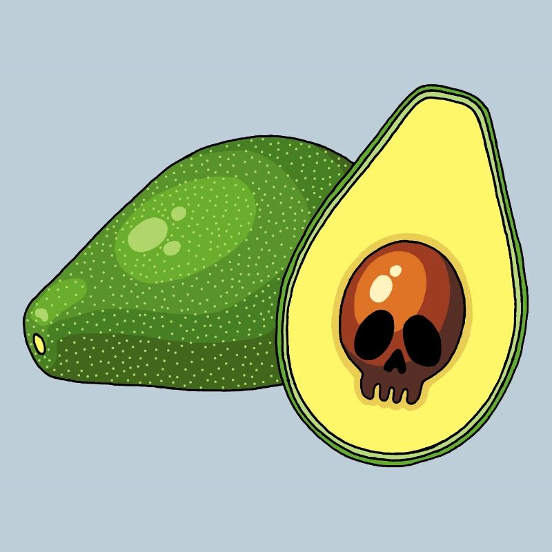 Avocado skull