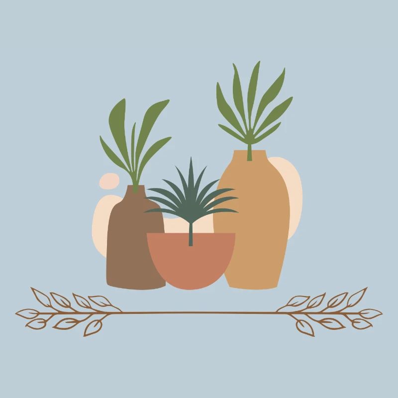 Vase Plants Collage