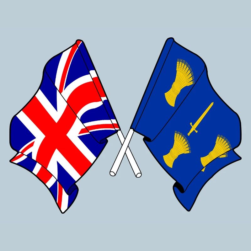 Cheshire &amp; Great Britain Flags