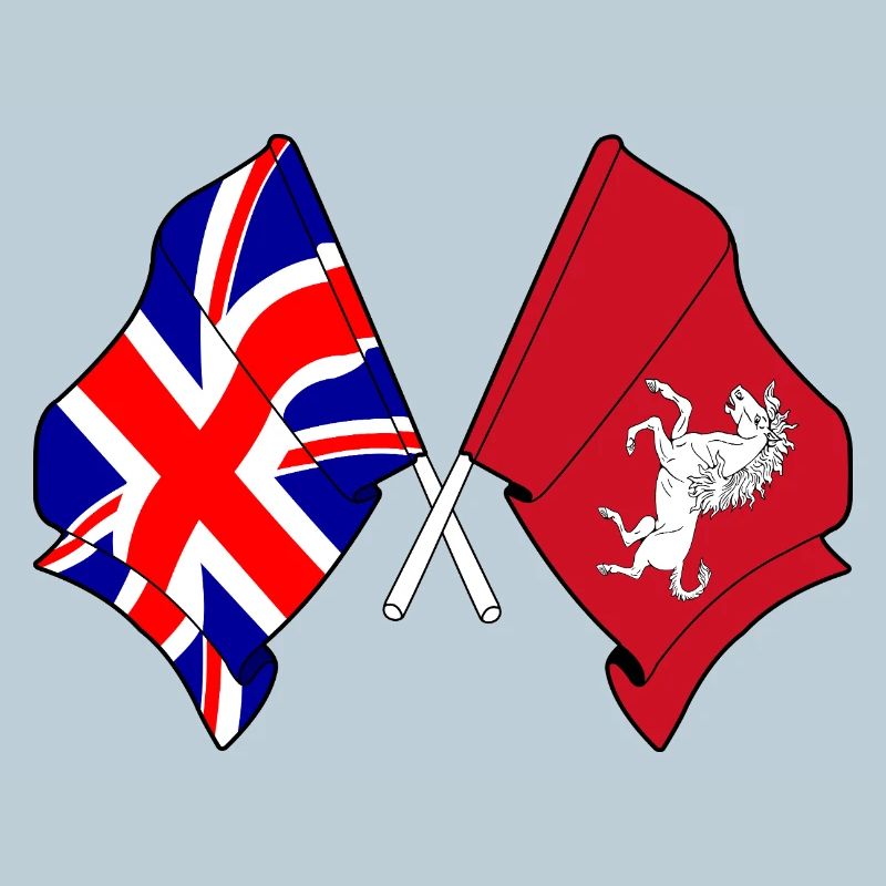 Kent Flag + Great Britain Flag
