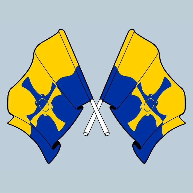 Two flags crossed – Durham