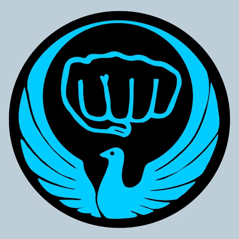 Wado pigeon emblem logo blue