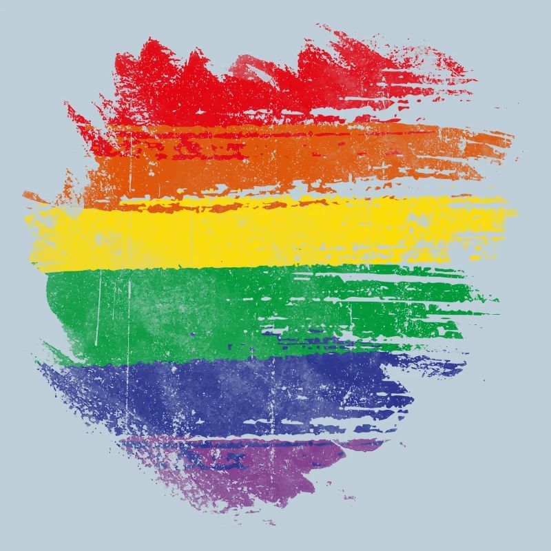 Rainbow Brush Heart
