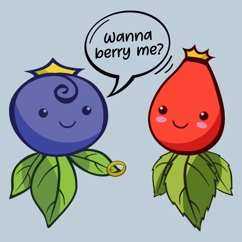 Small Berries and Leaves Illustration