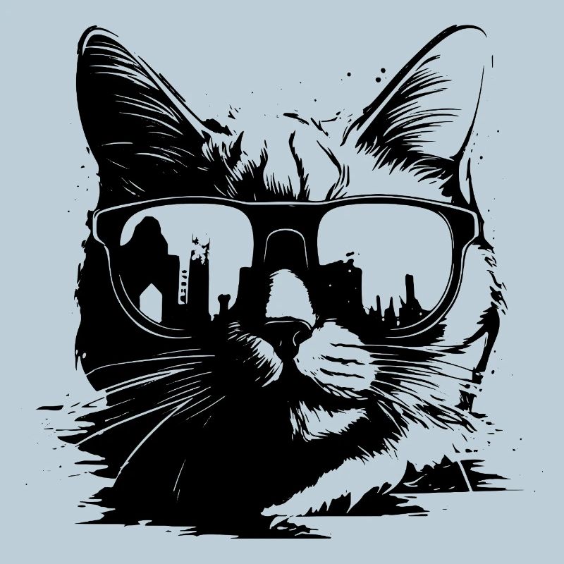 Chat avec des lunettes de soleil