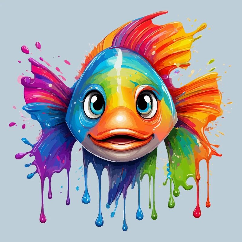 Buntfisch mit Farbexplosion