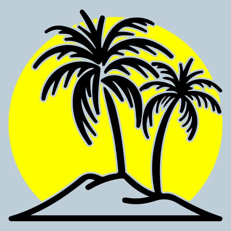 Palmier symbole île de plage