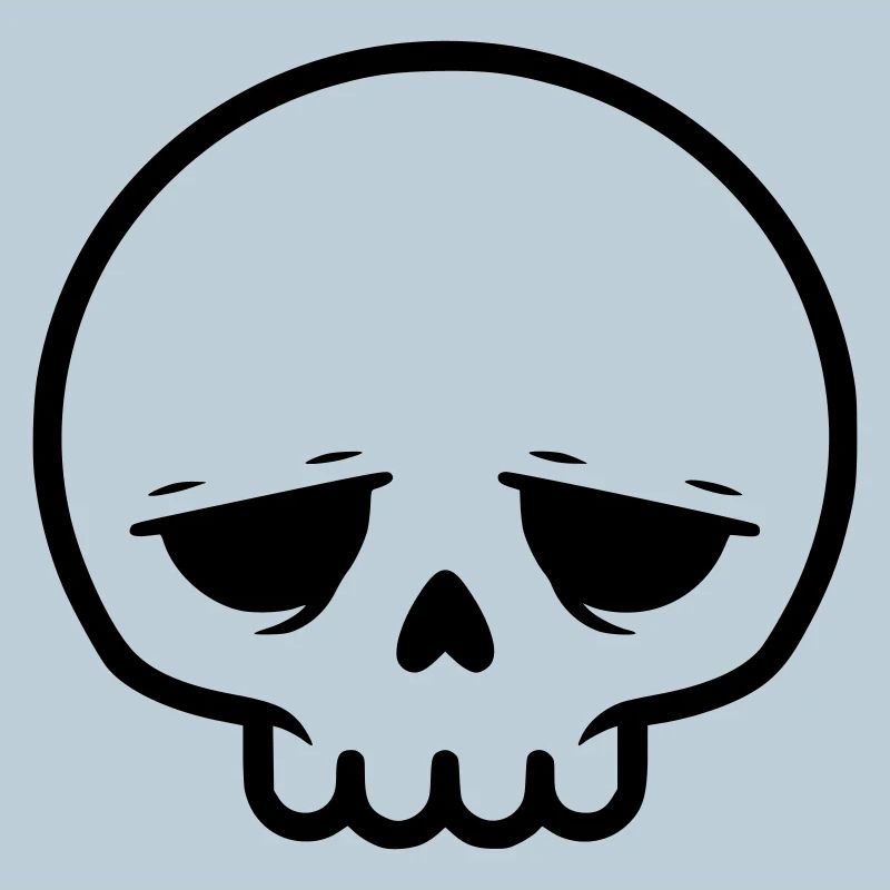 Trauriger Totenkopf | Emo & Goth Design