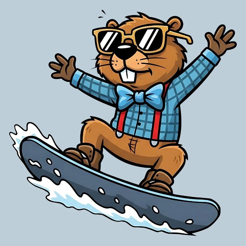 Lunettes de soleil Cool Snowboard Beaver Comic