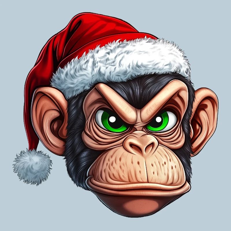 Monkey with Santa hat :)