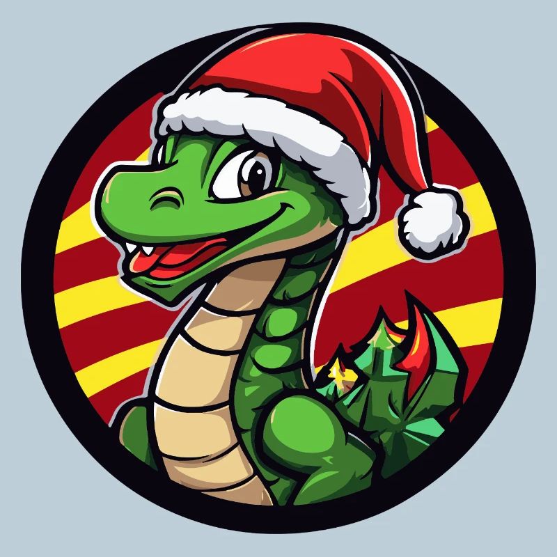Dino Santa im Weihnachtskreis