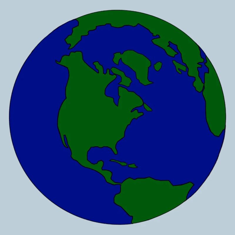 Globule minimal : Terre en bleu-vert