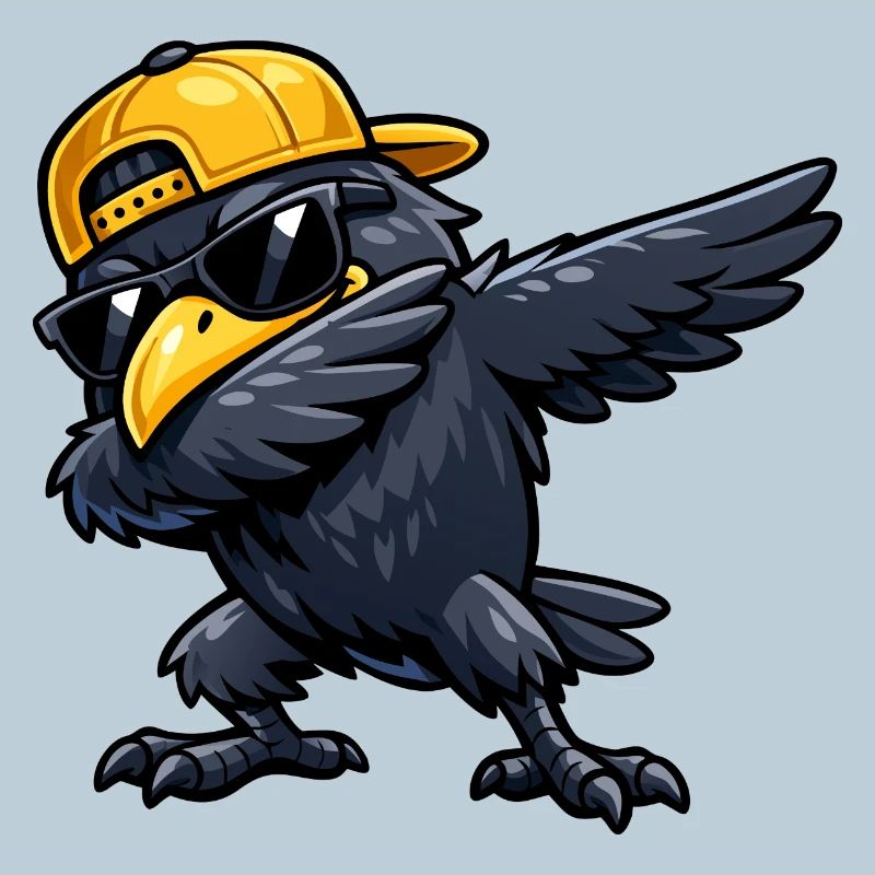 Dabbing Raven