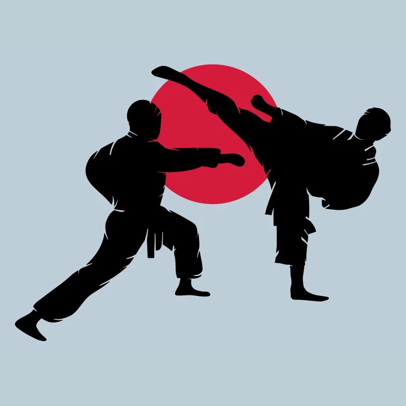 two karate fighter