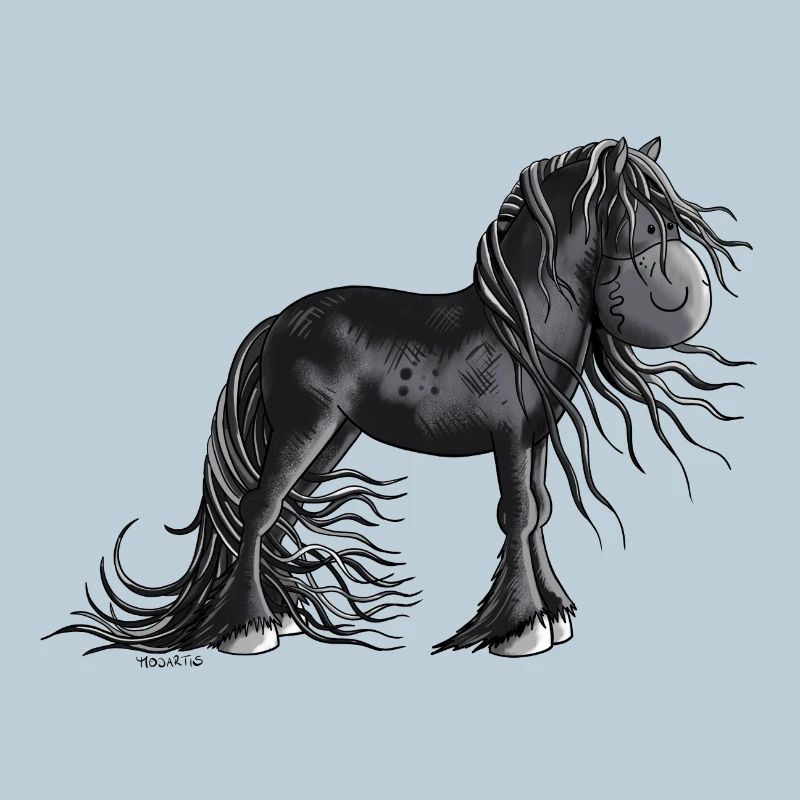 Süßes Friesenpferd
