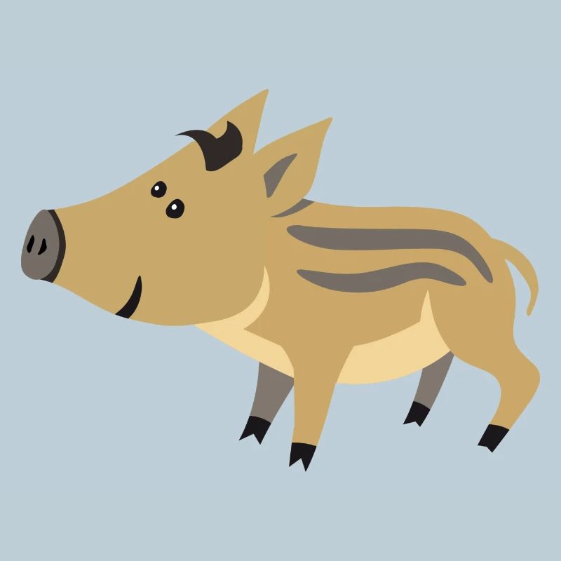 Bébé sanglier mignon – illustration mignonne