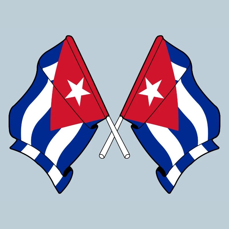 Two flags Cuba