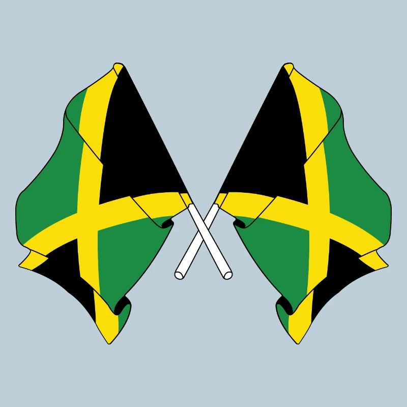 Two flags Jamaica