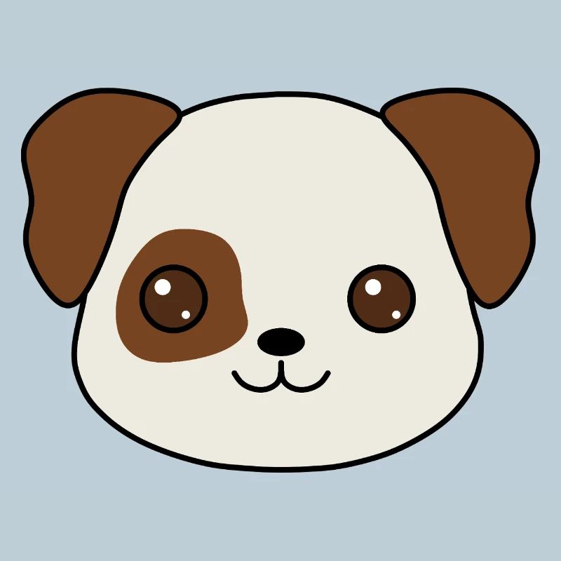 conception de dessin animé de chiot charmant