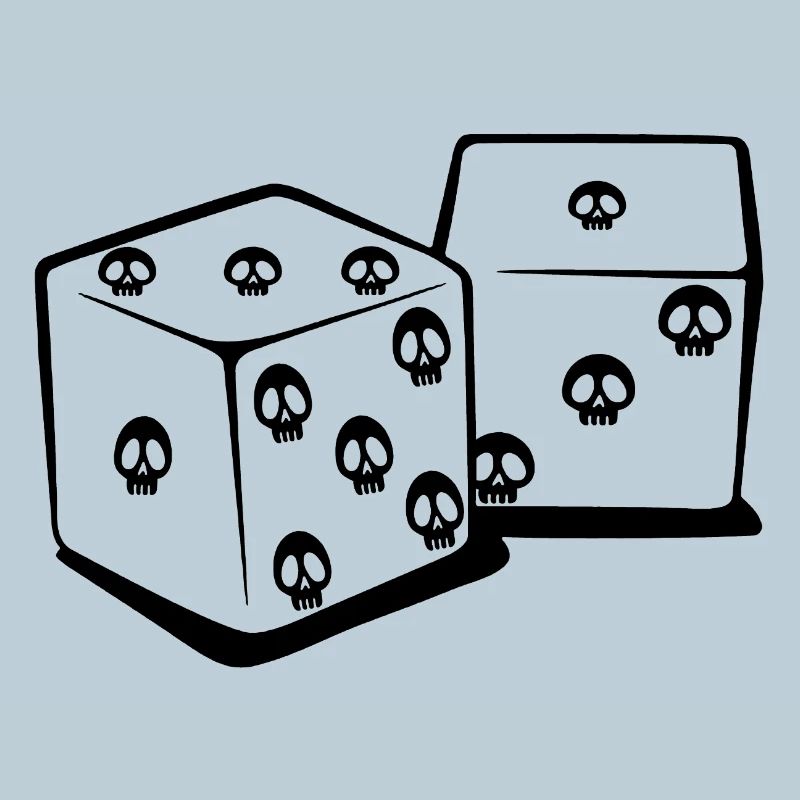 Playing with dice (black)