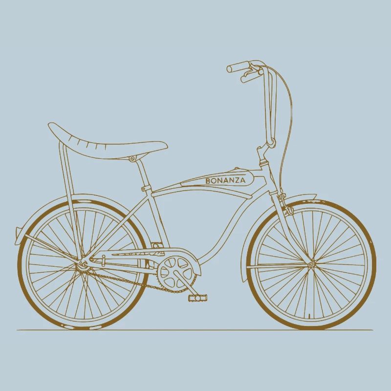 Bonanza Bicycle Cult Design Line Art