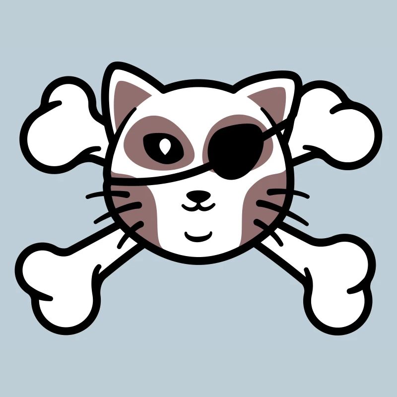 Patch de Crâne de chaton pirate