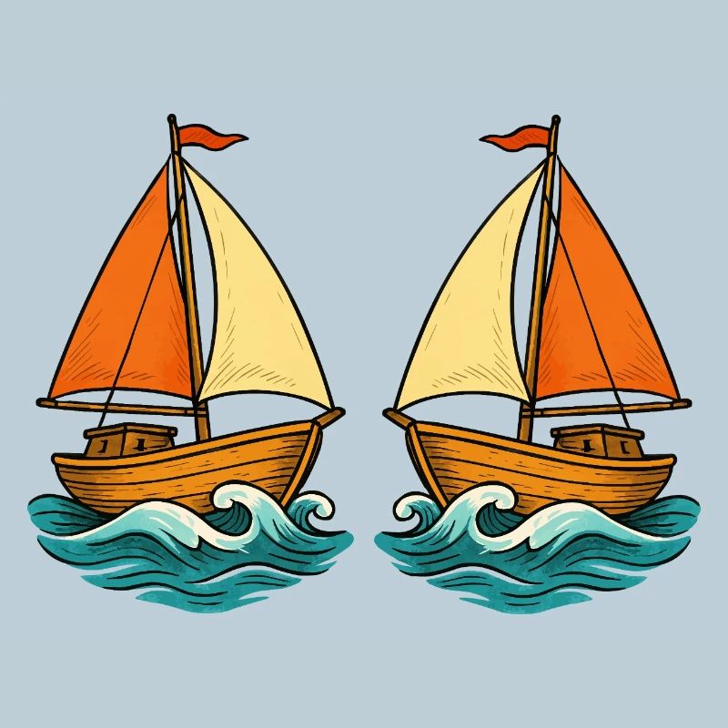 Segelboote im Meer