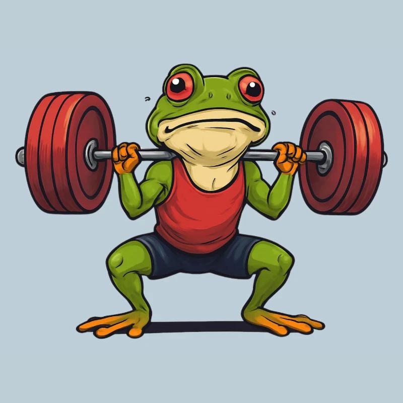 Muskulärer Gewichtheberfrosch