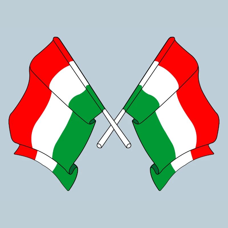 Two flags Hungary