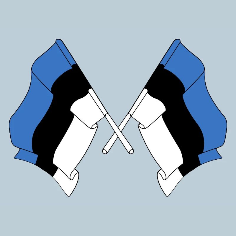 Deux drapeaux Estonie