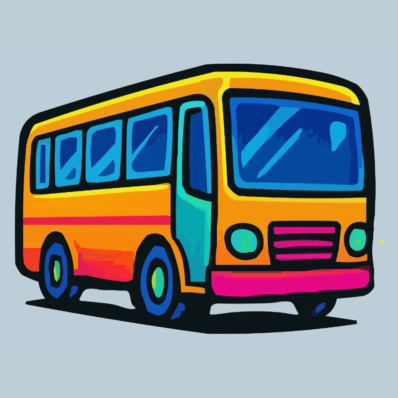  Comic-Bus Illustration