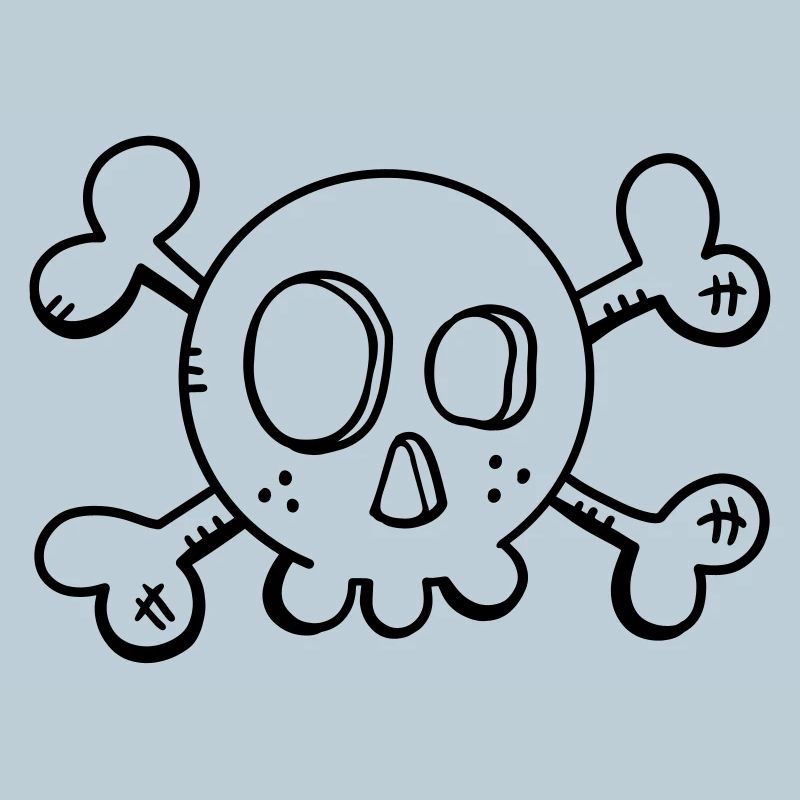 Drôle de crâne de mort - Crâne de mort - Skull - Pirate