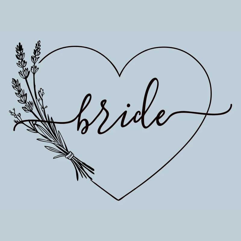 Team Bride Herz Wildblumen