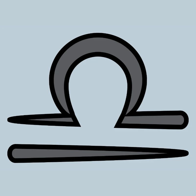 Waage Sternzeichen Symbol Schwarz & Grau