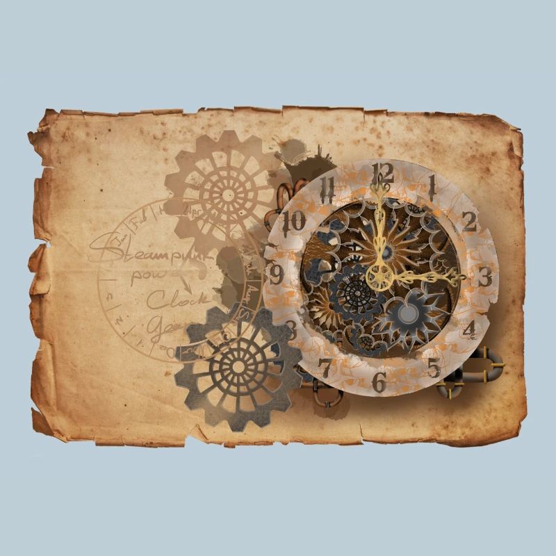 Mécanisme d'horlogerie Steampunk